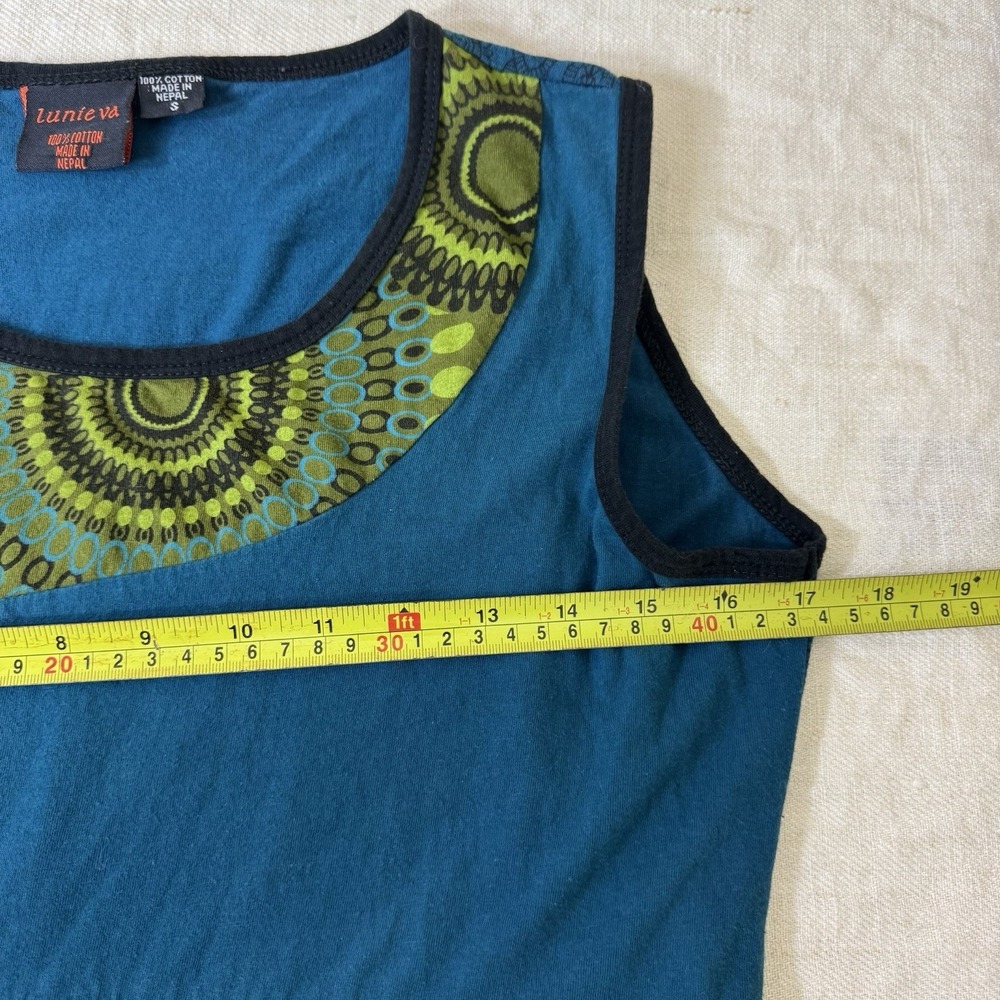 Lunieva Womens Embroidered Mini Dress Sz S Boho Hippie Sleeveless Festival Artsy - Picture 5 of 7